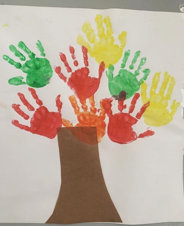 fun fall handprint tree crafts for infants