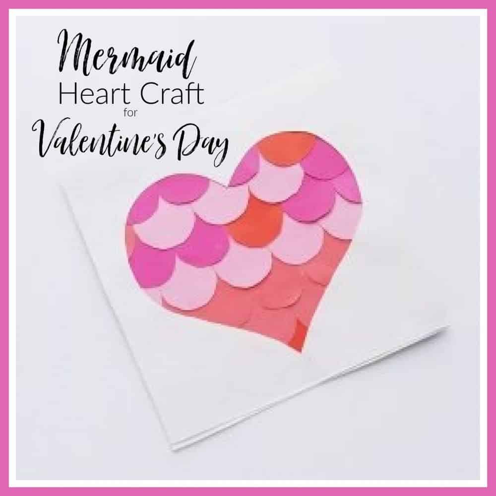 Mermaid simple heart craft for toddlers