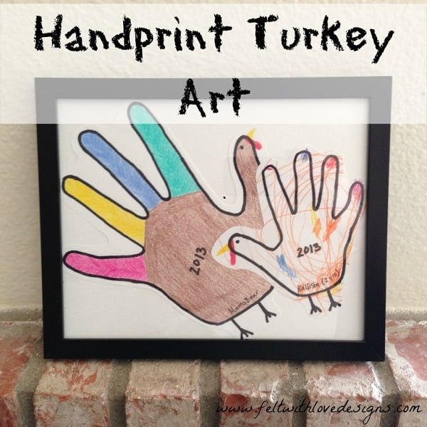handprint turkey fun fall crafts for infants