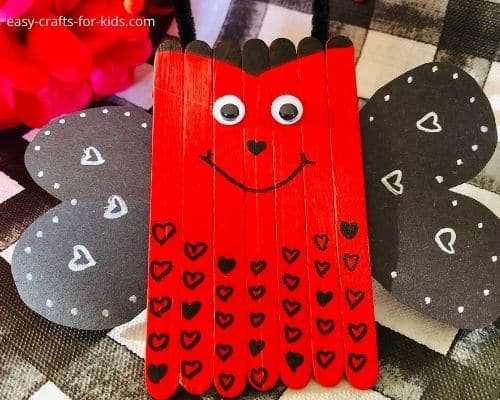 popsicle stick love bug valentine's day crafts for toddlers to make