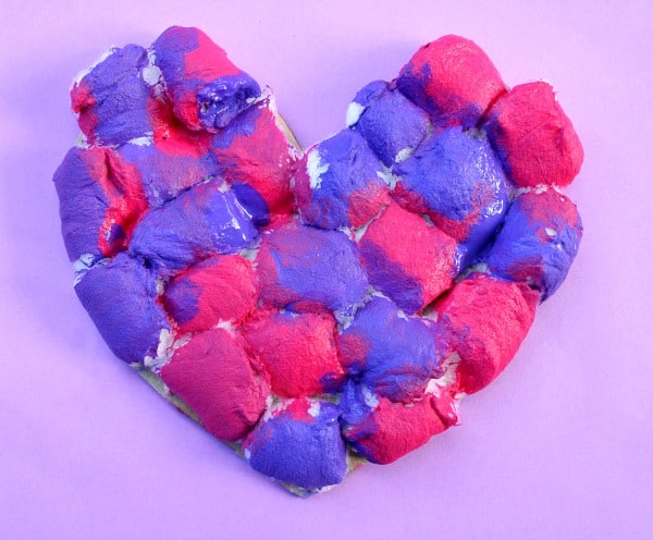 puffy heart cute valentine's day crafts for toddlers