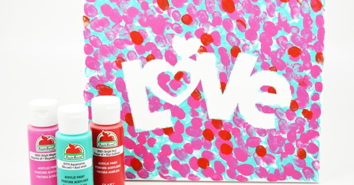 thumbprint love canvas valentines day arts and crafts for toddlers