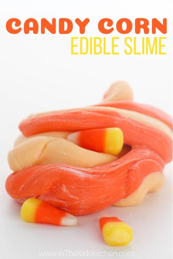 fun fall sensory craft using edible candy corn slime