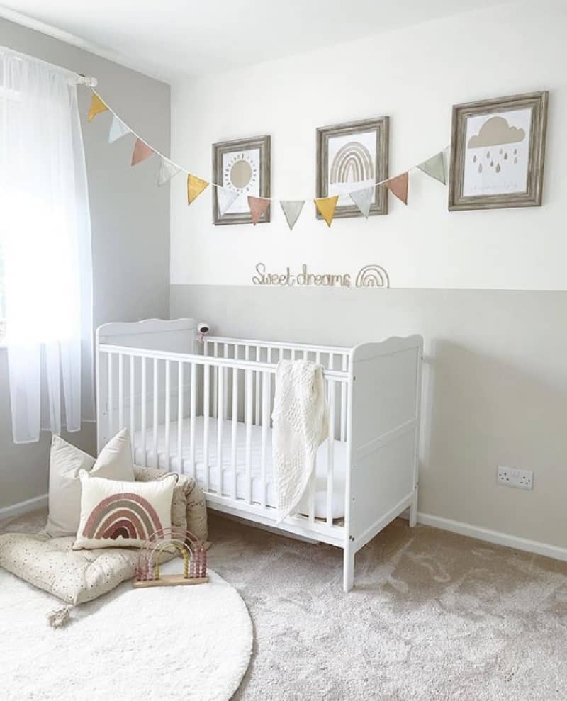 Neutral rainbow nursery idea