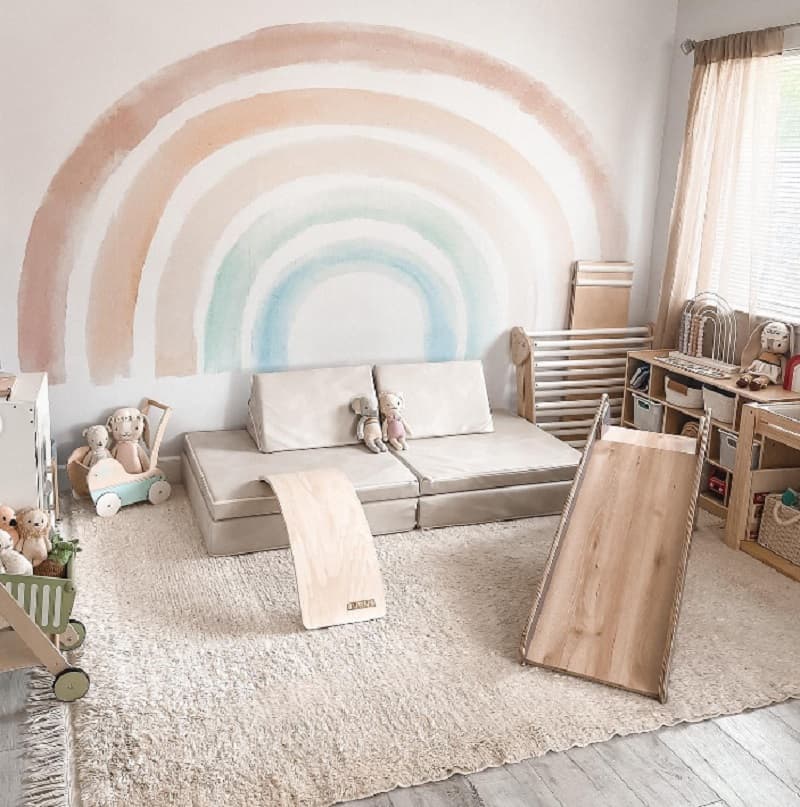 watercolor rainbow nursery or playroom ideas