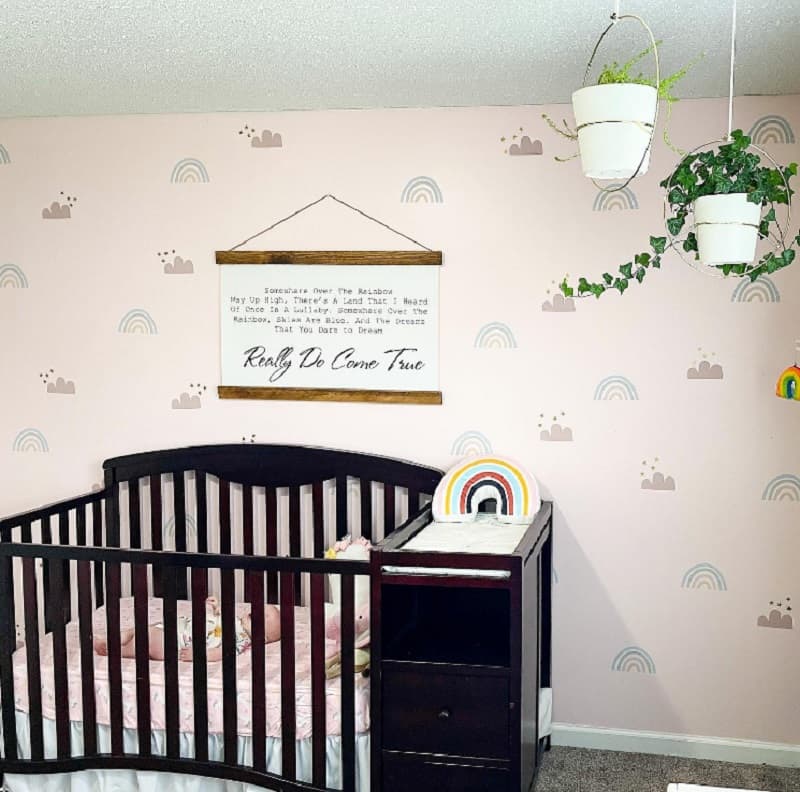 rainbow nursery wall ideas