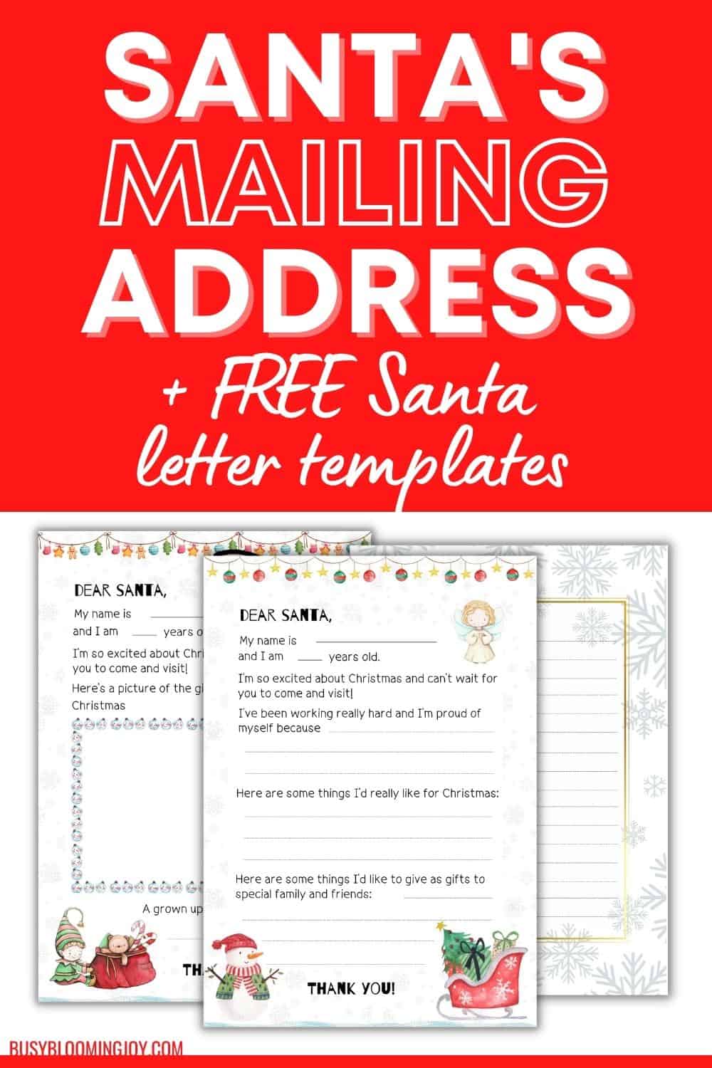 Read more about the article Santa Claus’s real mailing address + FREE Santa letter templates (and how to get a reply)