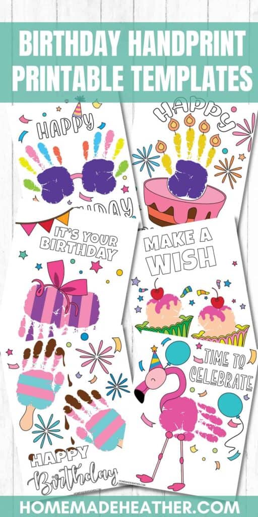 toddler handprint birthday card templates