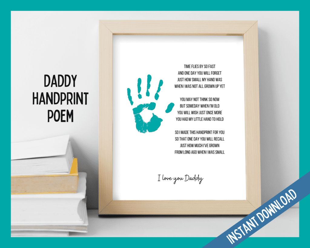 handprint poem birthday card idea for dad