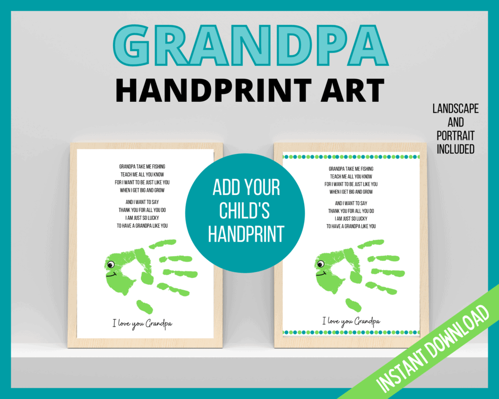 grandpa handprint art idea for kids to make