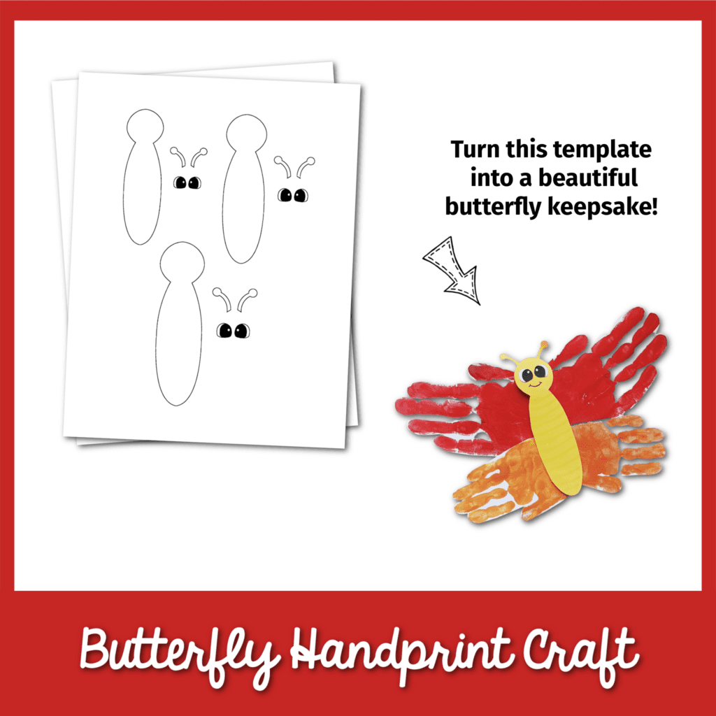 butterfly handprint craft card