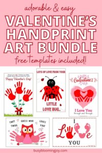 Cute Valentine's Day Handprint Craft (Free Templates) for Babies ...