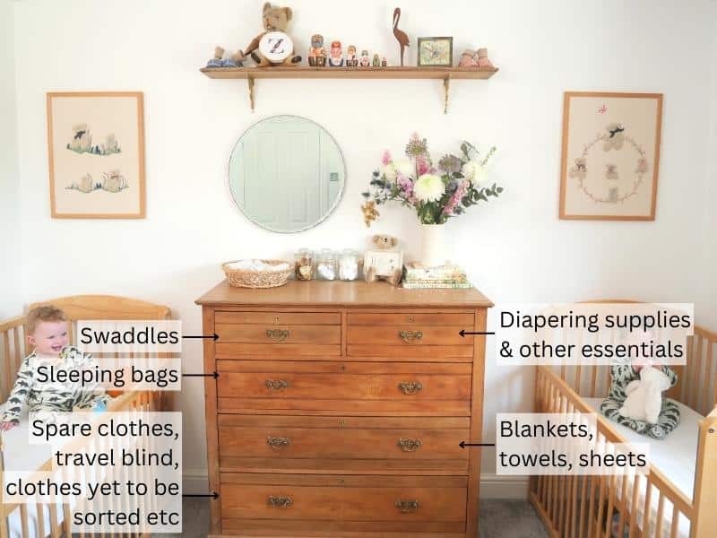 Organizing nursery cheap dresser