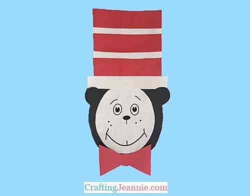 Easy cat in the hat cat craft for toddlers