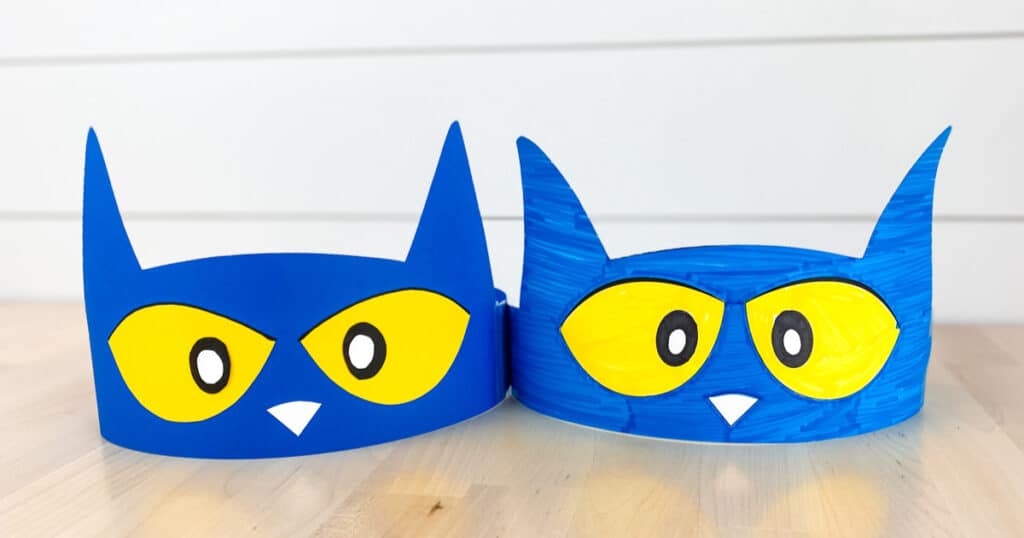 Pete the cat headband craft for kids