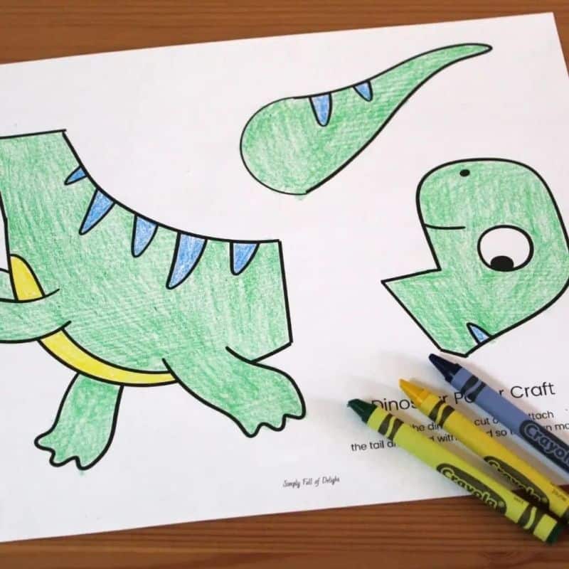 easy dinosaur paper sensory activity for toddlers