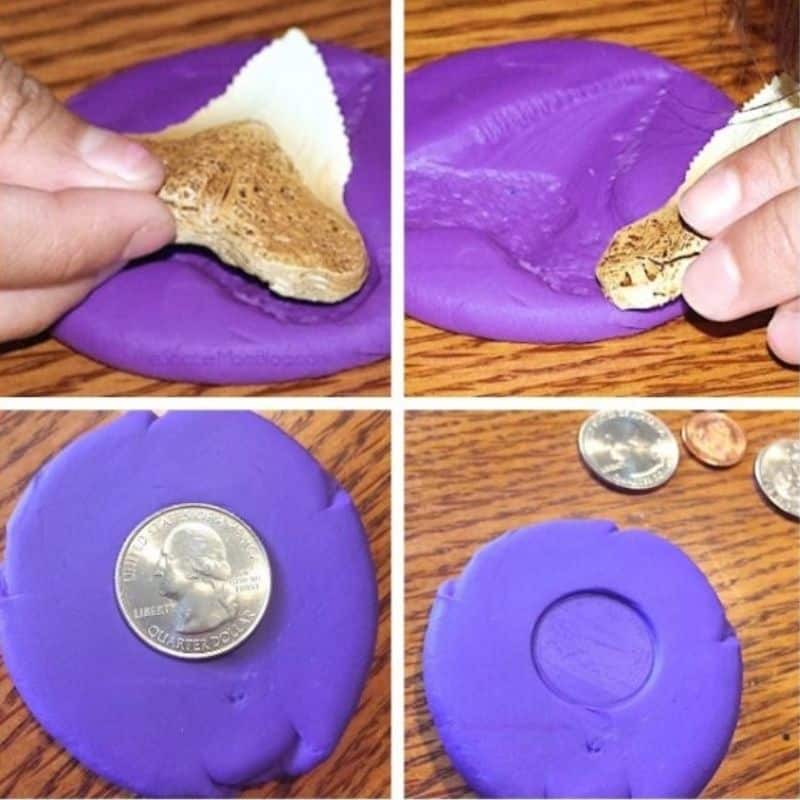 dinosaur fossil sensory activity using play dough