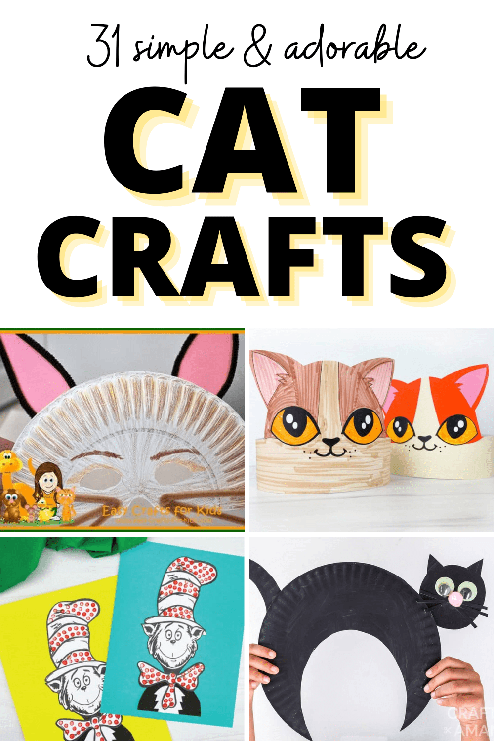 Read more about the article 31 Cute Cat Crafts for Toddlers (Black Cats, Pete The Cat & More)