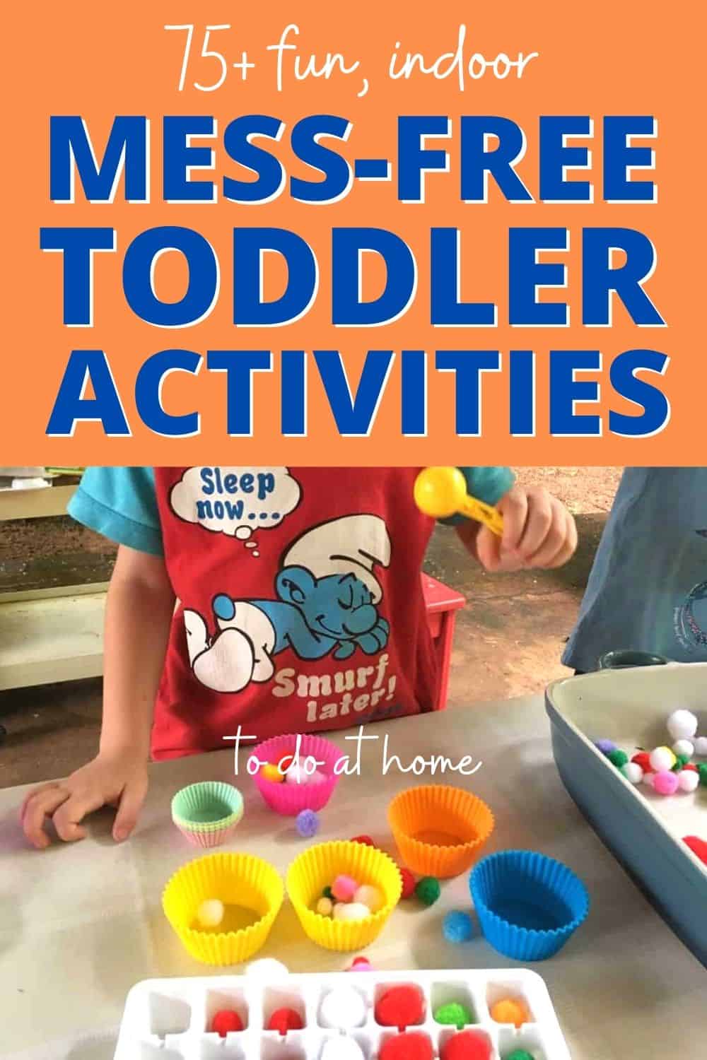 no prep easy toddler activities to do at home - pin image