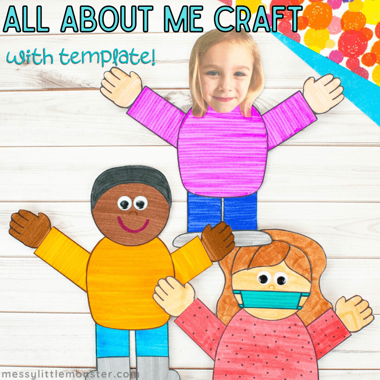 all about me craft activity for preschoolers to do at home or at preschool