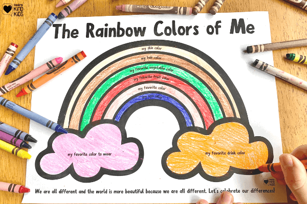 rainbow themed self care activities for preschoolers