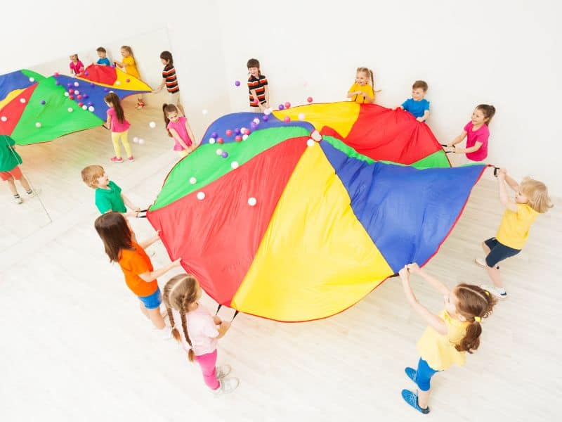 parachute games & fun activities for 4 year old birthday party