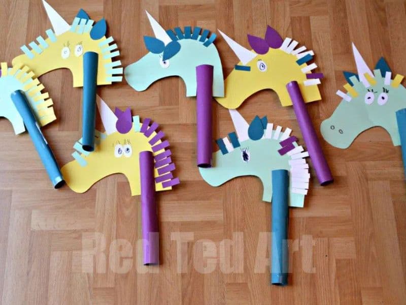 Unicorn paper craft fun activities for 4 year old birthday party