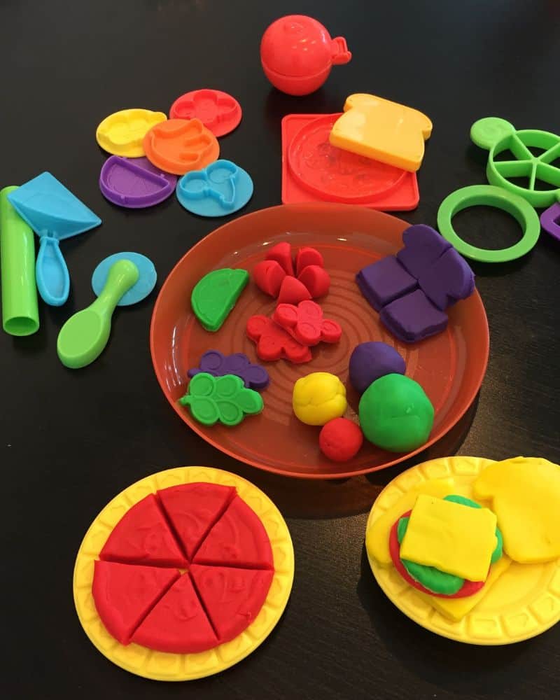 adding play doh activity for a fun birthday party