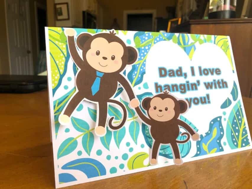 Father’s Day 3D Monkey Card 