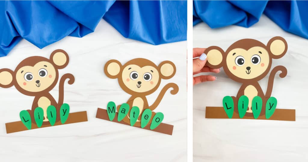 Monkey Name Activity for preschoolers