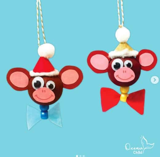 Monkey Christmas Ornament