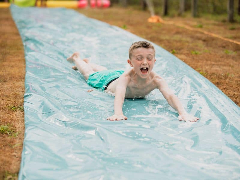 outdoor slip n slide birthday party activity