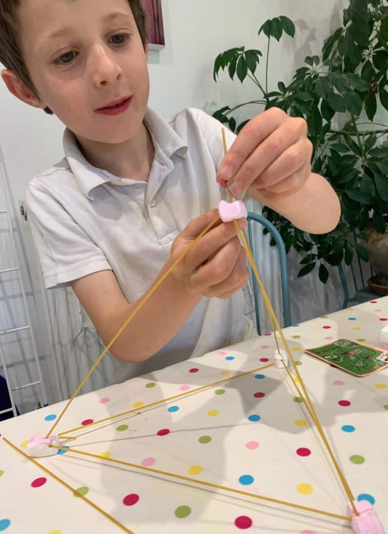 kid birthday party marshmallow tower activities