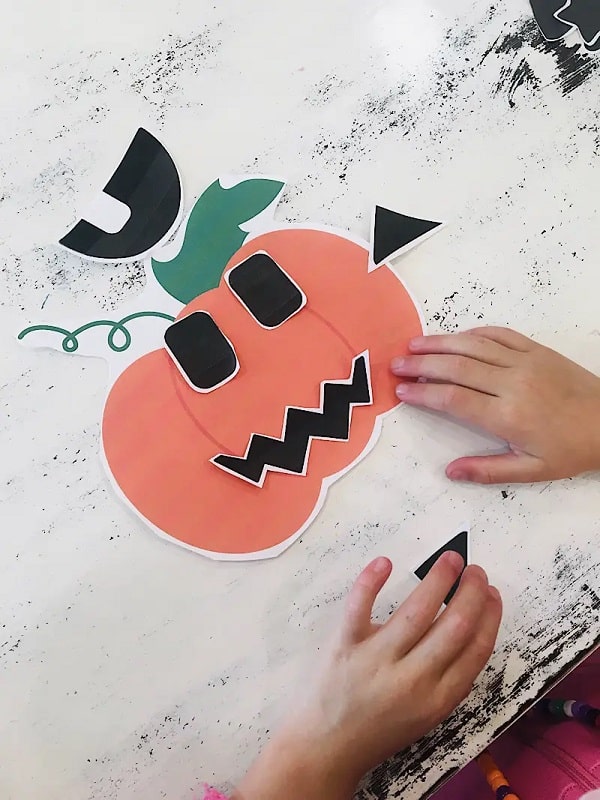 Jack-O-Lantern Cut & Glue AHalloween Activity for toddlers