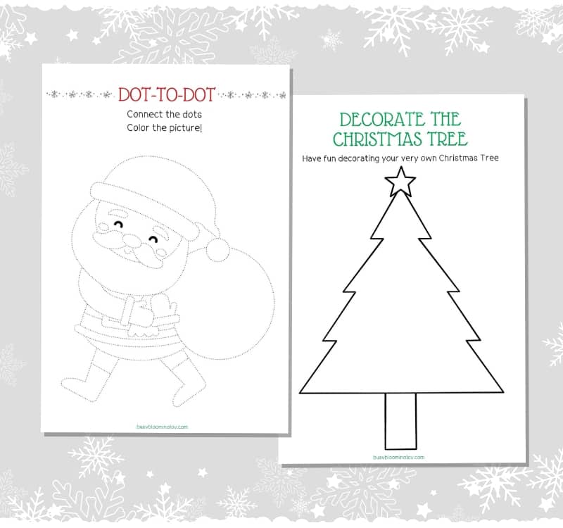 printable art activities for the holidays