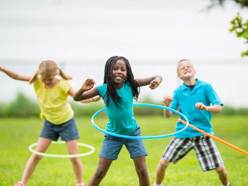 hula hoop birthday activity for outdoors