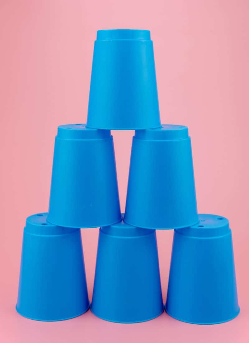 cup stacking children's indoor birthday party activity