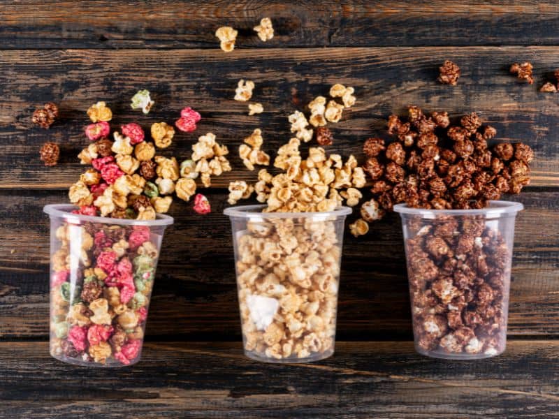 put a popcorn bar for a fun kid birthday party activity at home