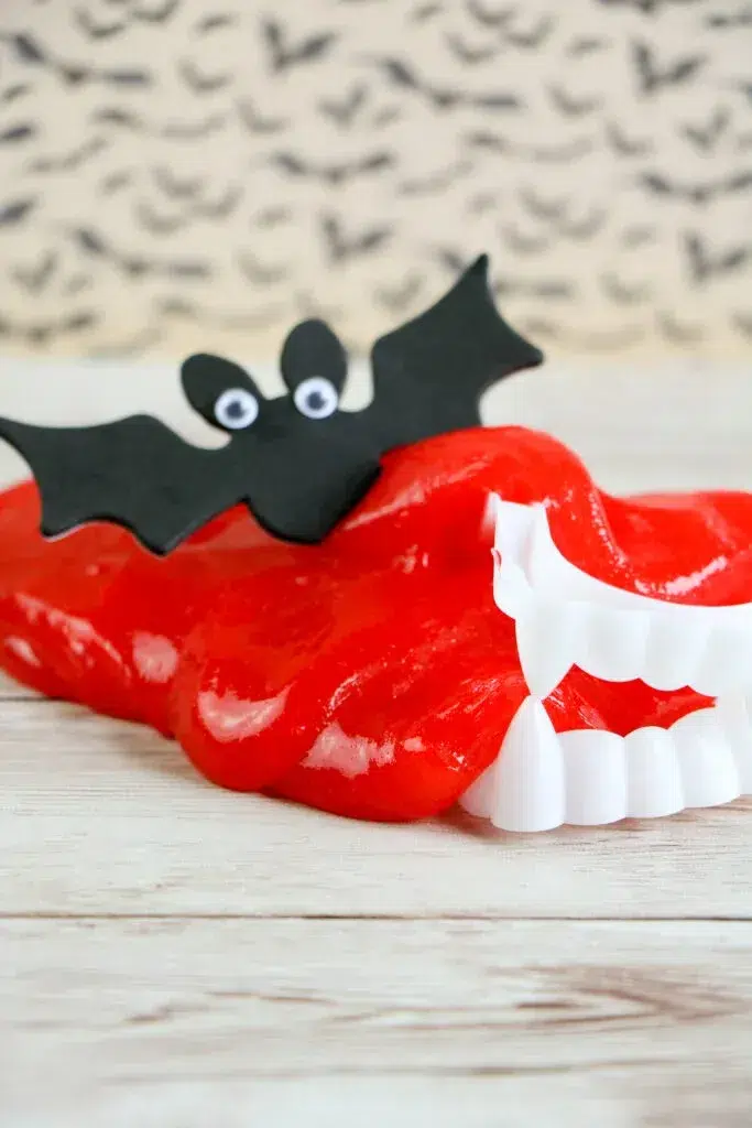 Vampire Slime for toddlers to make this Halloween