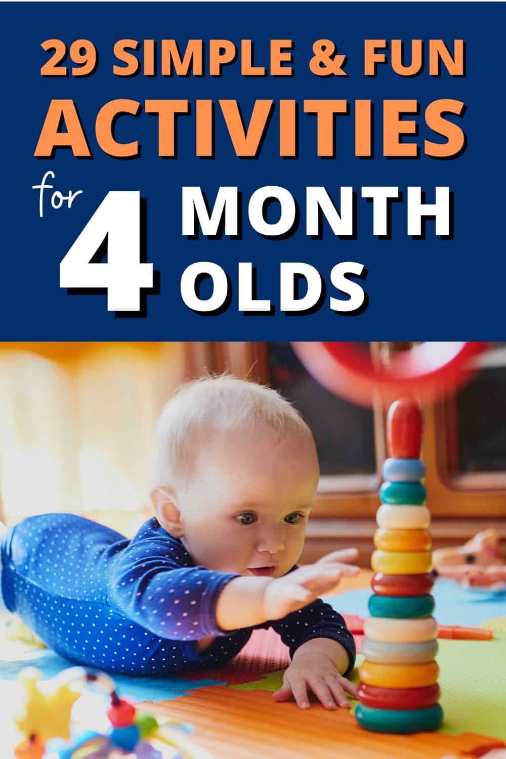 feature image for activities for 4 month old baby post