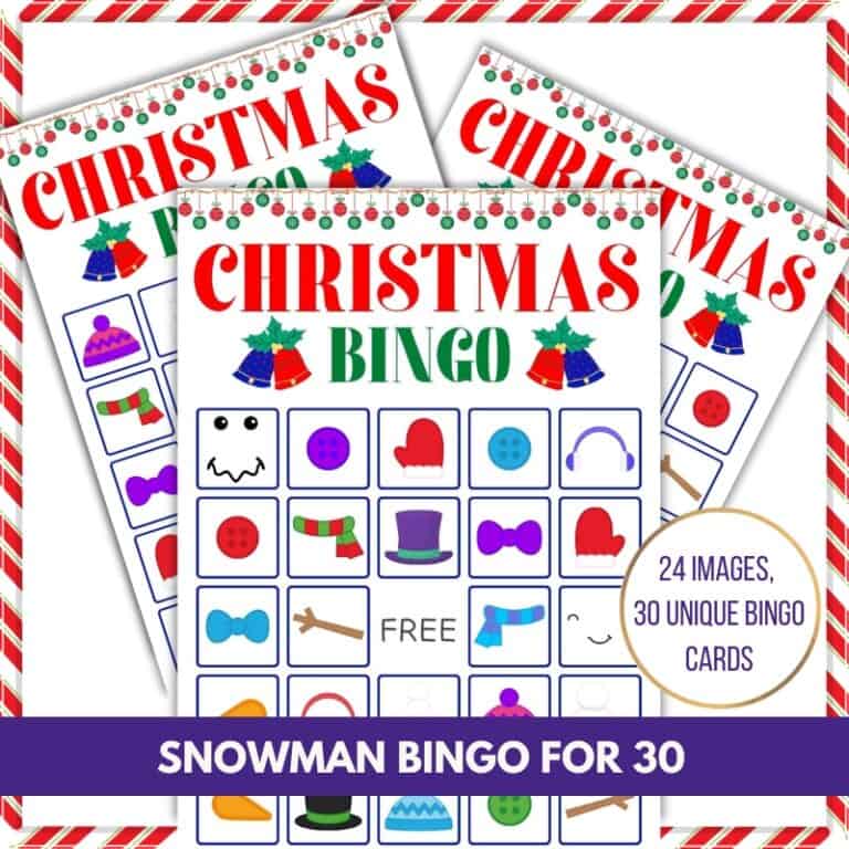 30 FREE Printable Christmas Bingo Cards {5 Festive Sets}