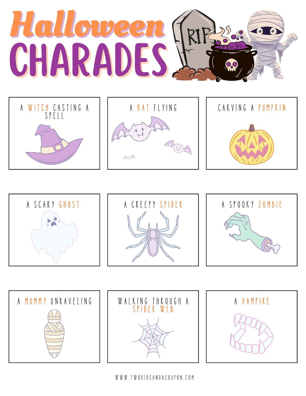 50 Free Printable Halloween Games & Activities (Kids & Adults)