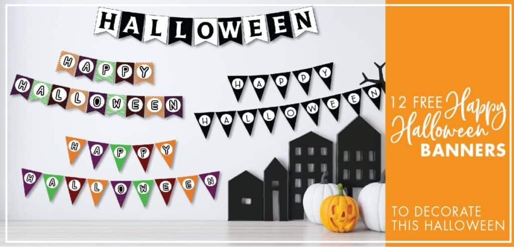 Free printable Happy Halloween Banners