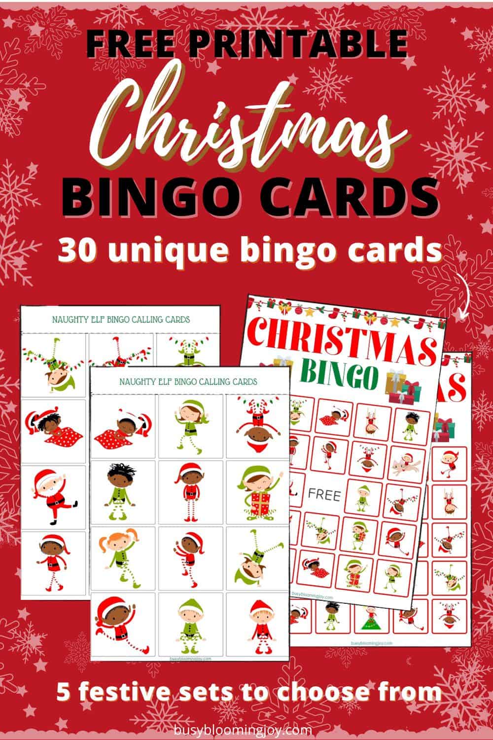 Read more about the article 30 FREE Printable Christmas Bingo Cards {5 Festive Sets}