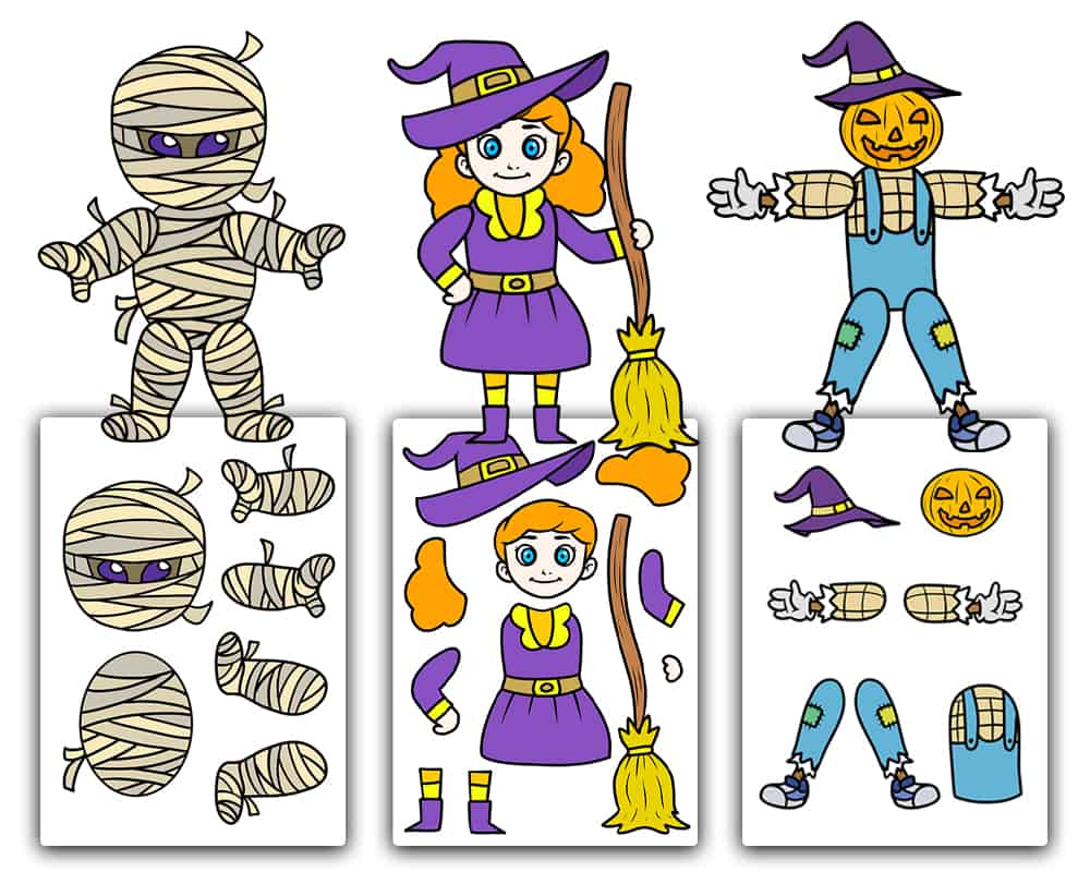 scarily cute Cut and Paste Characters game