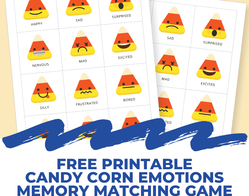 candy corn free halloween matching game for kids