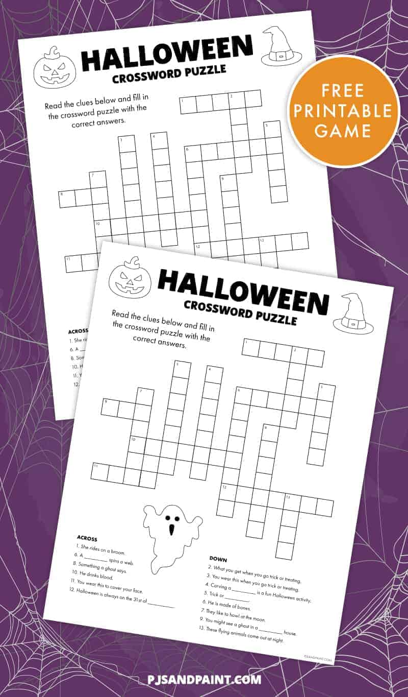 spooky crossword puzzle 