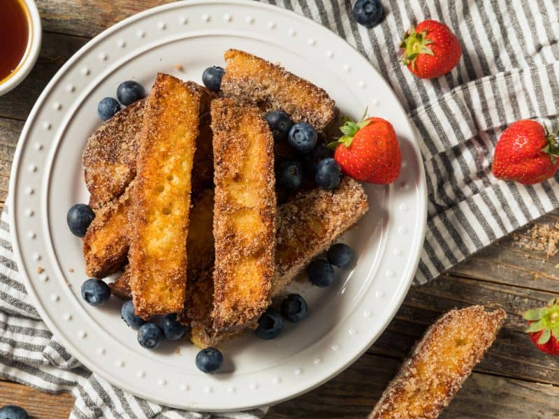 French Toast Fingers for an easy toddler snack or lunch meal