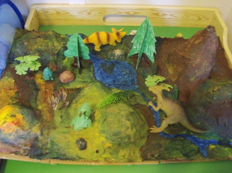 DIY Paper Mache Dinosaur Land