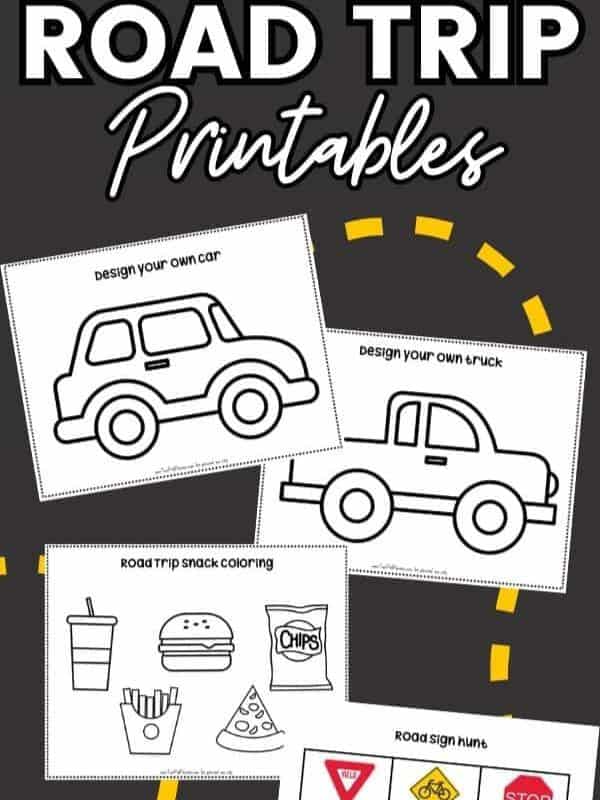 road trip free printable coloring activity for kids and toddlers